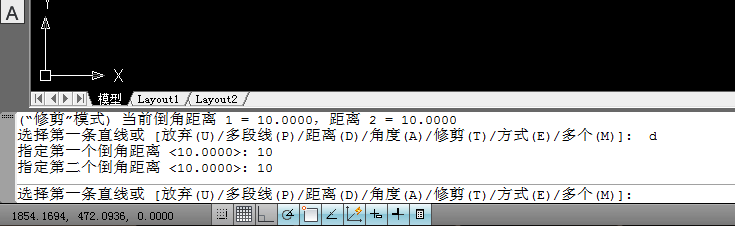 如何在CAD中画倒角