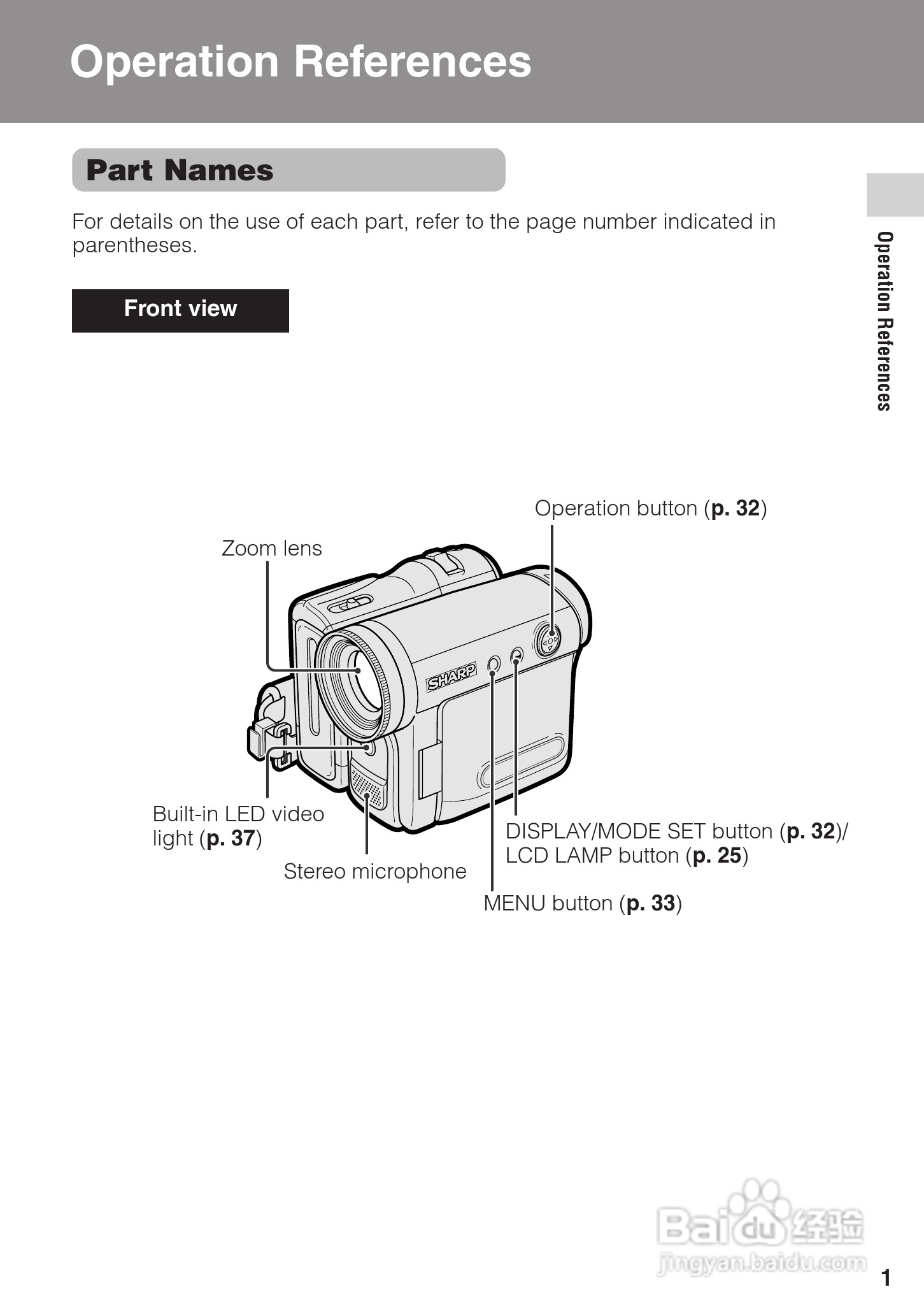 夏普VL-Z500H数码摄像机使用说明书:[2]