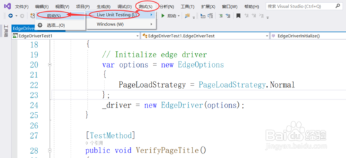 Visual Studio2019创建适用于边缘Web驱动程序
