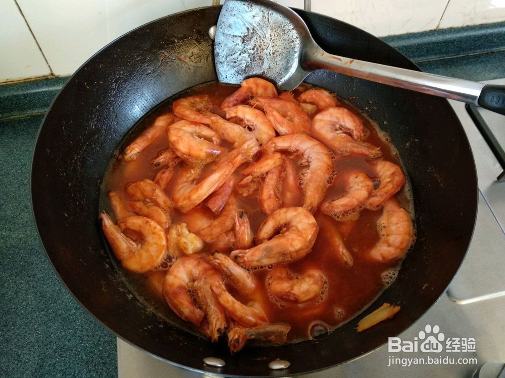 红焖海白虾的做法