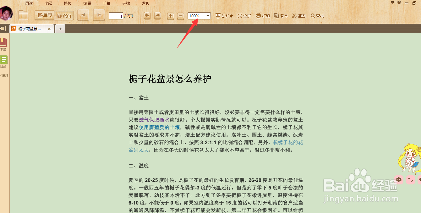 如何设置极速PDF打开文档为固定比例