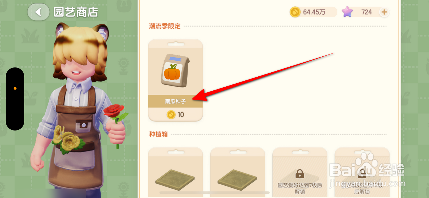心动小镇怎么获得南瓜种子