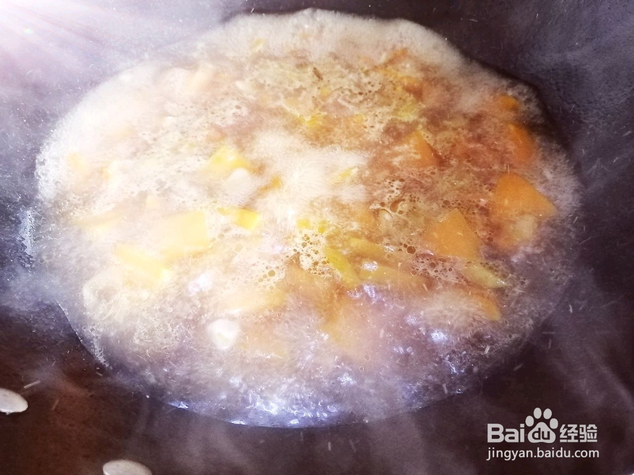 南瓜汤面片的做法