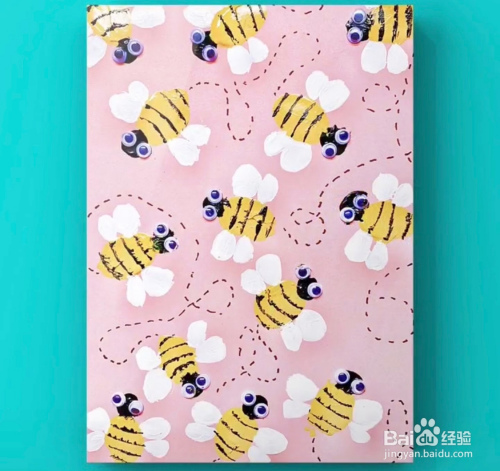 教你手指印画蜜蜂