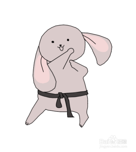 简笔画:练拳击的兔子