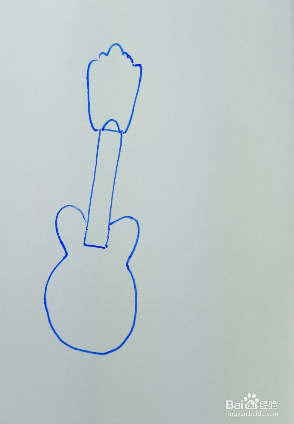 怎样画儿童简笔画漂亮的吉他？