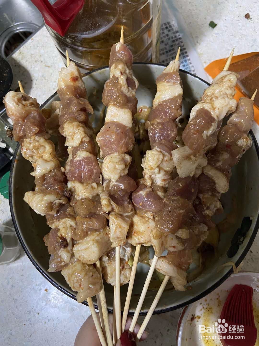 猪肉版烤箱烤肉串