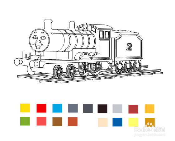 托马斯小火车填色怎么玩？