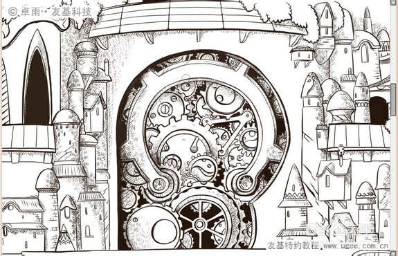 sai绘画教程:初识sai + 城堡绘画教程