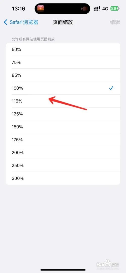 怎么修改safari浏览器页面缩放大小