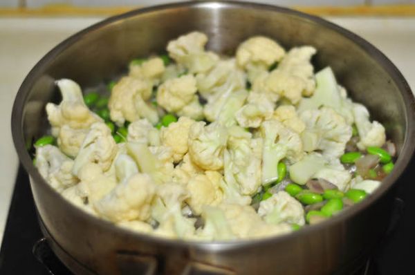 大虾毛豆花椰菜浓汤