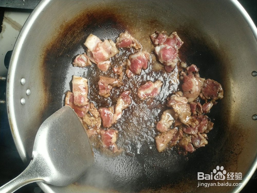 美味的蒜苔炒肉