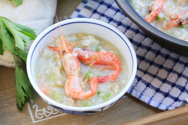 北极虾生虾潮汕海鲜粥