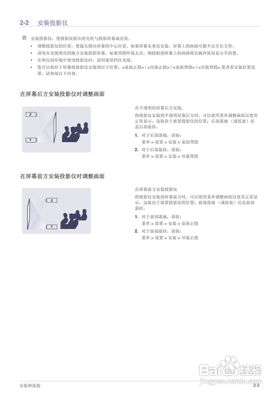 三星SP-M255W投影机使用说明书:[2]