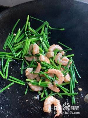 食补佳品虾仁炒韭菜花