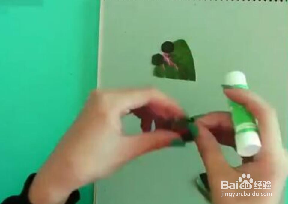 用枫叶做手工贴画