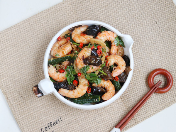 凉拌藕片酸辣虾