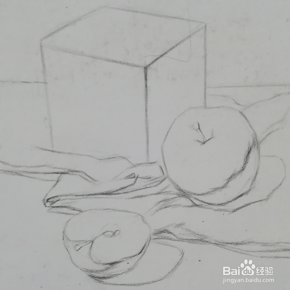 怎么画有正方体的静物组合素描