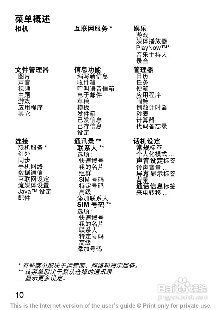 索尼爱立信K300C手机使用说明书:[2]