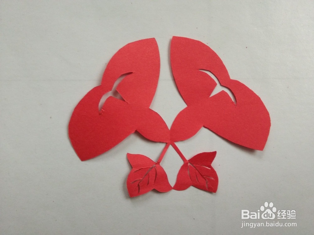 剪纸——怎么剪牵牛花2