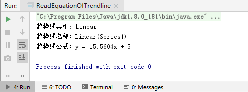 Java 读取Excel图表中的趋势线公式