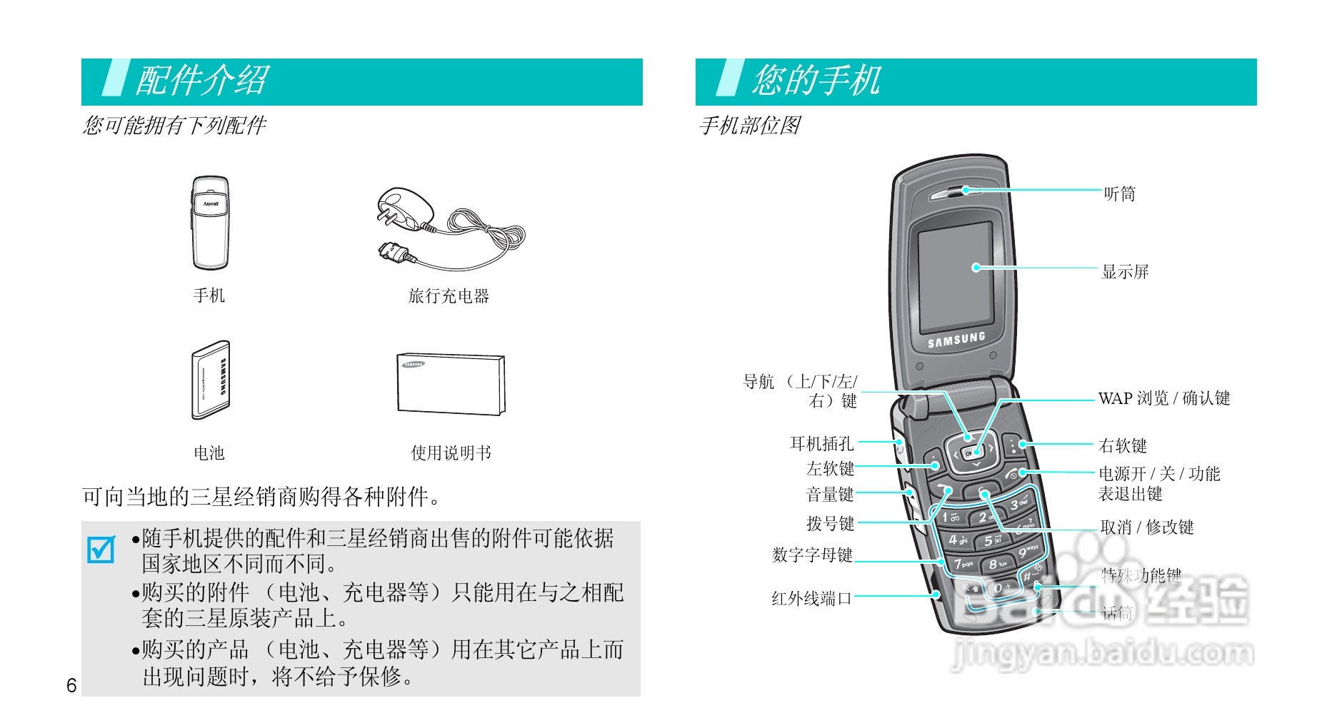 三星SGH-X208手机使用说明书:[1]