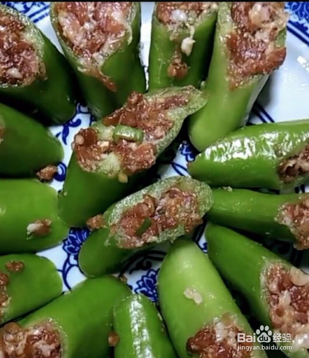 尖椒酿肉做法