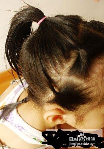 小女孩可爱发型绑扎方法 图解