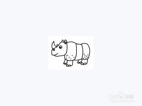 犀牛的简笔画