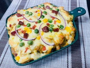 咖喱鸡椰汁焗饭的做法