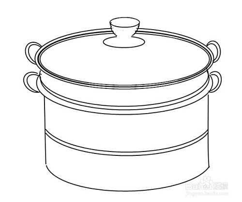 蒸锅的简笔画怎么画-百度经验