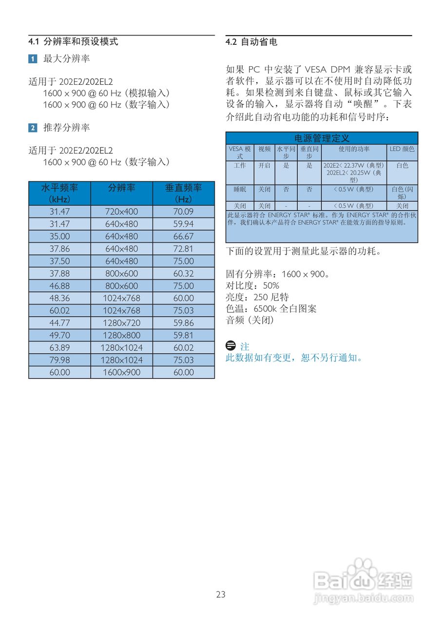飞利浦202EL2SB93液晶显示器使用说明书:[3]