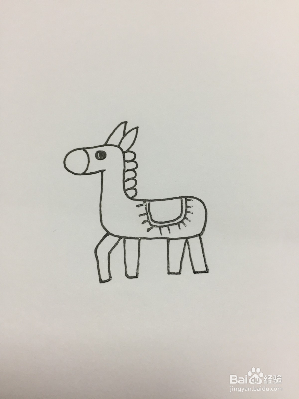 简单的画小毛驴