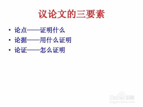 议论文文体知识（三要素）