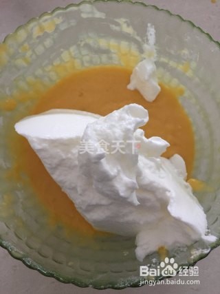沙棘汁戚风蛋糕的做法