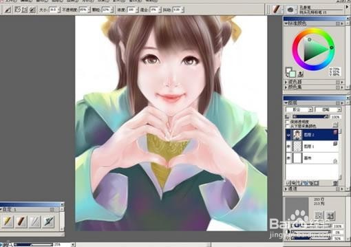 PS怎么绘制可爱的中国古典美女教程