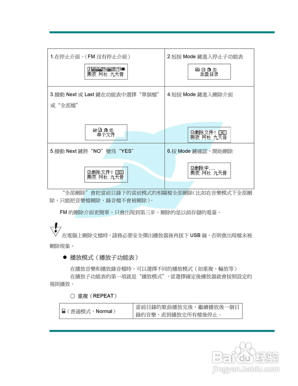 旺德电通WD-2906(GR) MP3数位随身听说明书:[3]