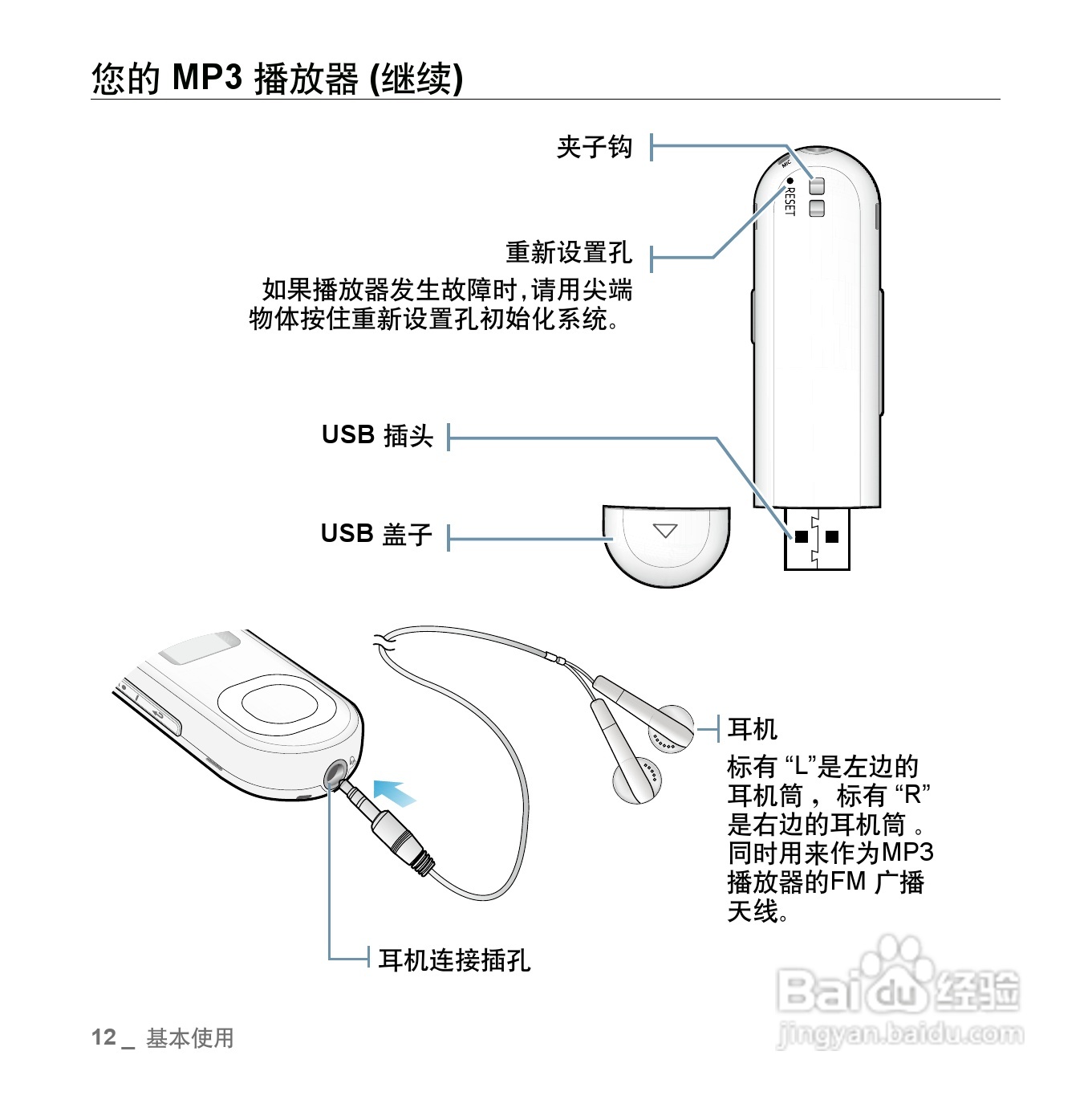三星YP-U5QB MP3播放器使用说明书:[2]