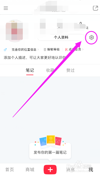 小红书如何设置允许接收及时消息？