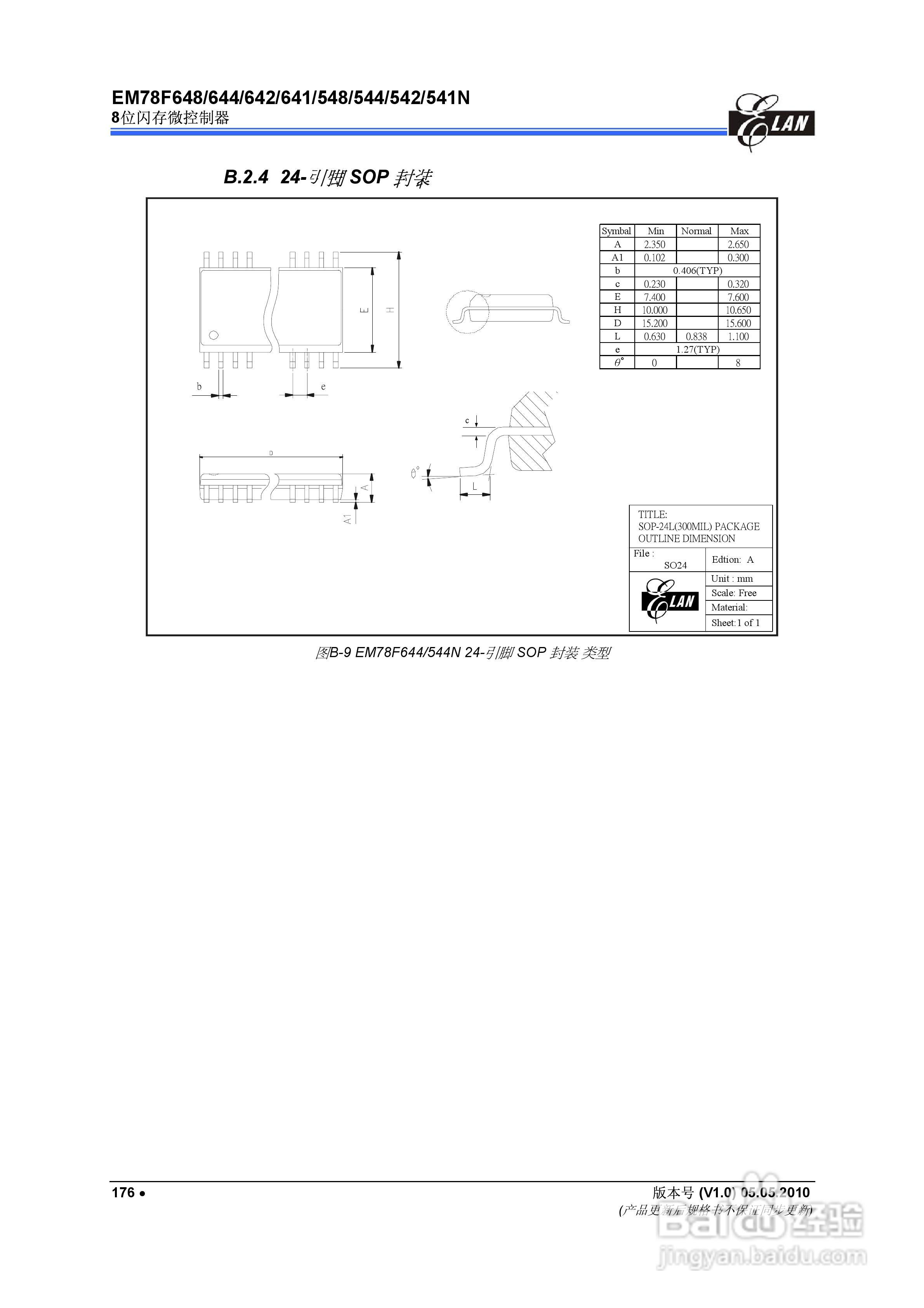 EM78F 8位闪存微控制器说明书:[19]
