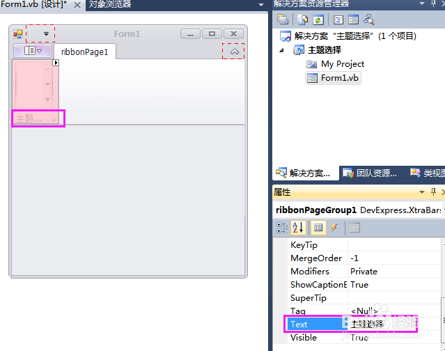 DevExpress VB.net中实现皮肤切换