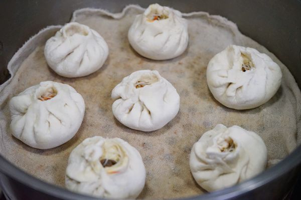 胡萝卜馅素包子