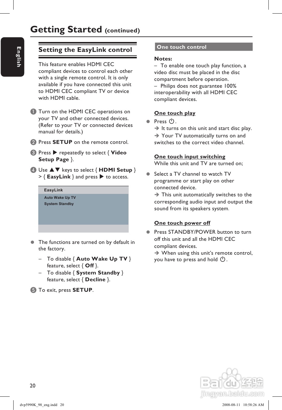 飞利浦DVP5990K/98 DVD播放机使用说明书:[1]