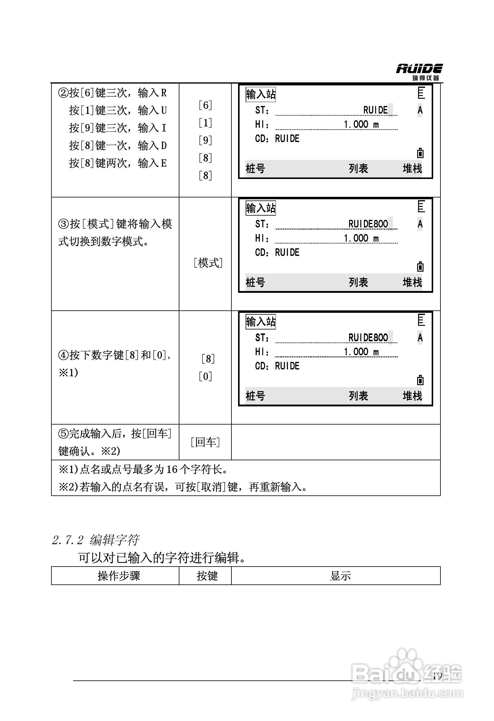 瑞得RTS-862/5R全站仪说明书:[2]