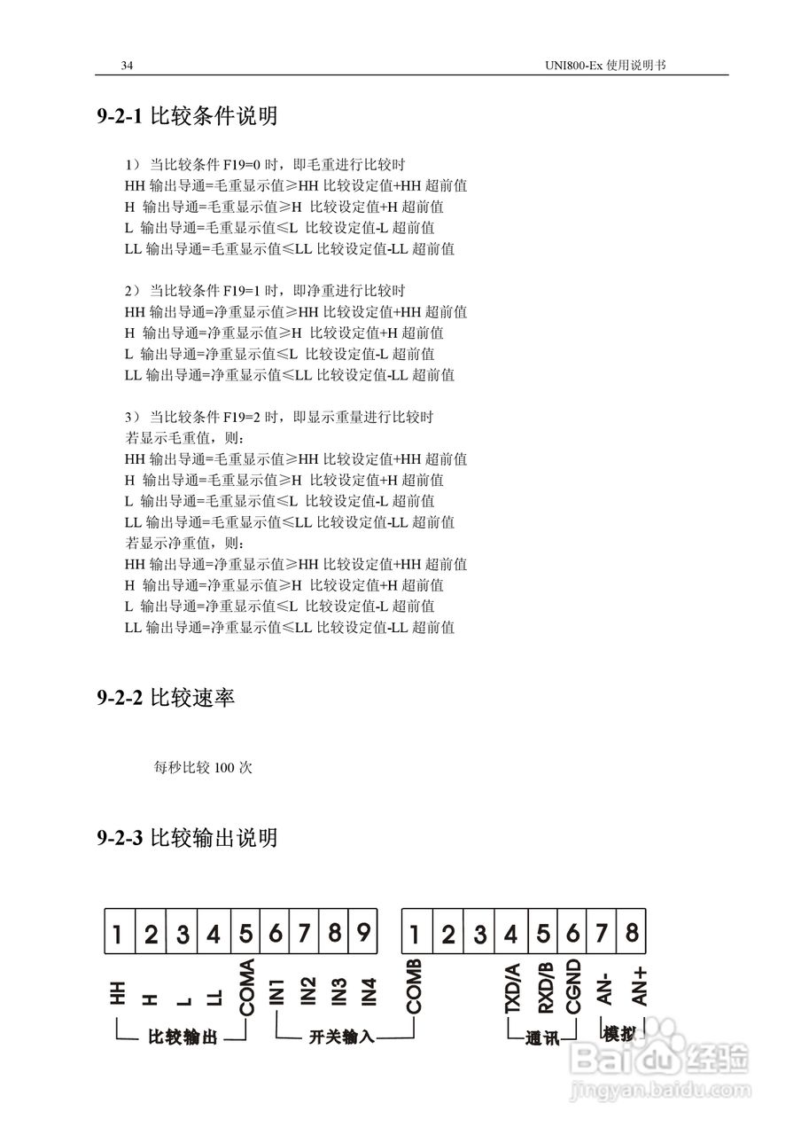 UNI800-EX称重显示器说明书:[4]