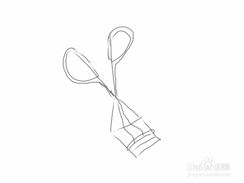 手绘涂鸦系列之怎样画夹眉毛夹