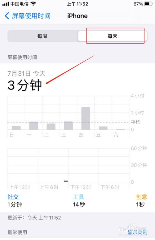 苹果手机屏幕使用时间怎么看?
