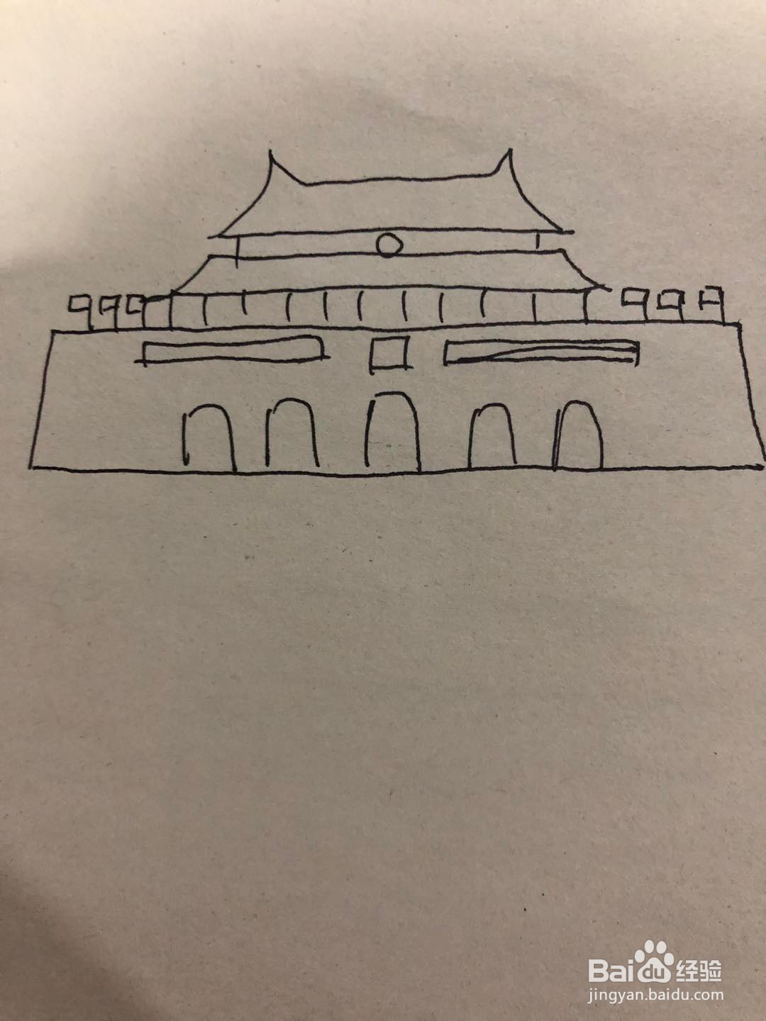北京天安门简笔画