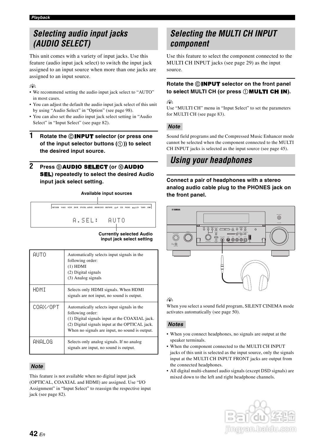 YAMAHA RX-V3800功放说明书:[3]
