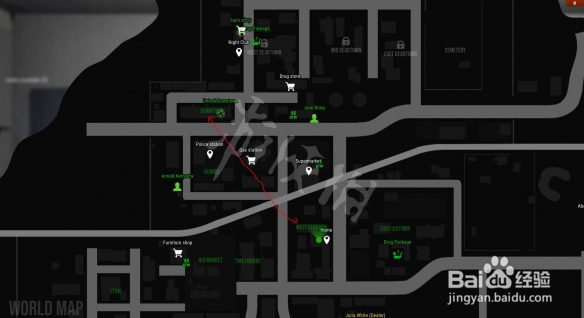 《毒枭模拟器》怎么从家到b区